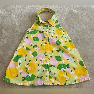 Sweet Button Up Shirt Dress - Size 3T Lemon Limes Yellow - Super Cute for Summer
